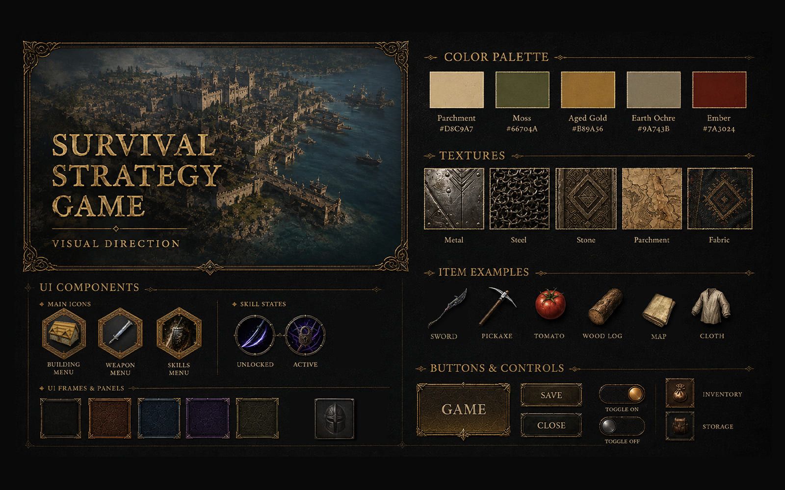 Survival strategy game visual direction